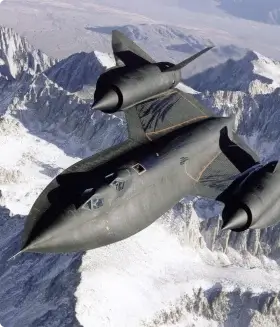 Government fighting jet flying above the mountains